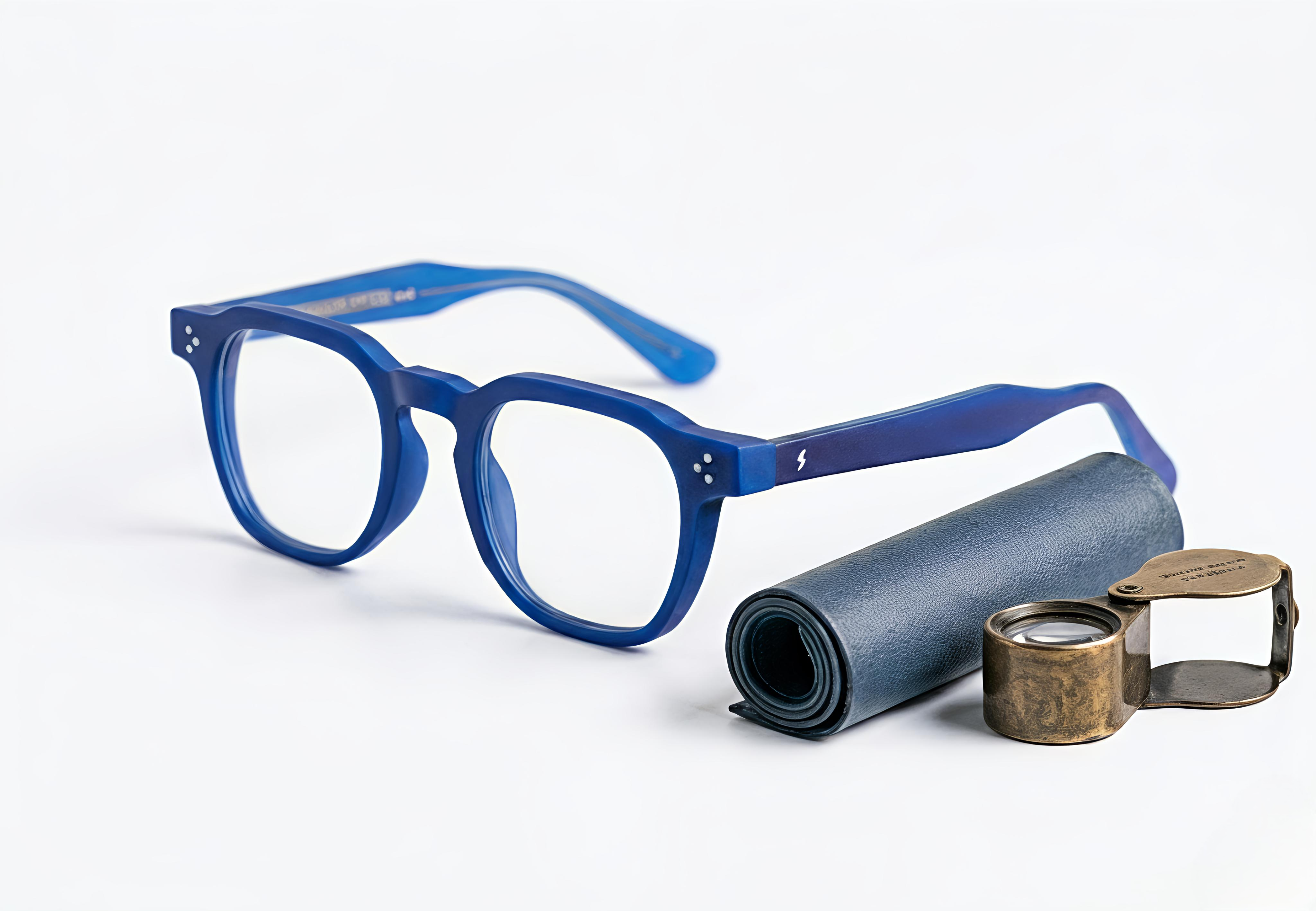 Blue Crown Panto Eyeglasses