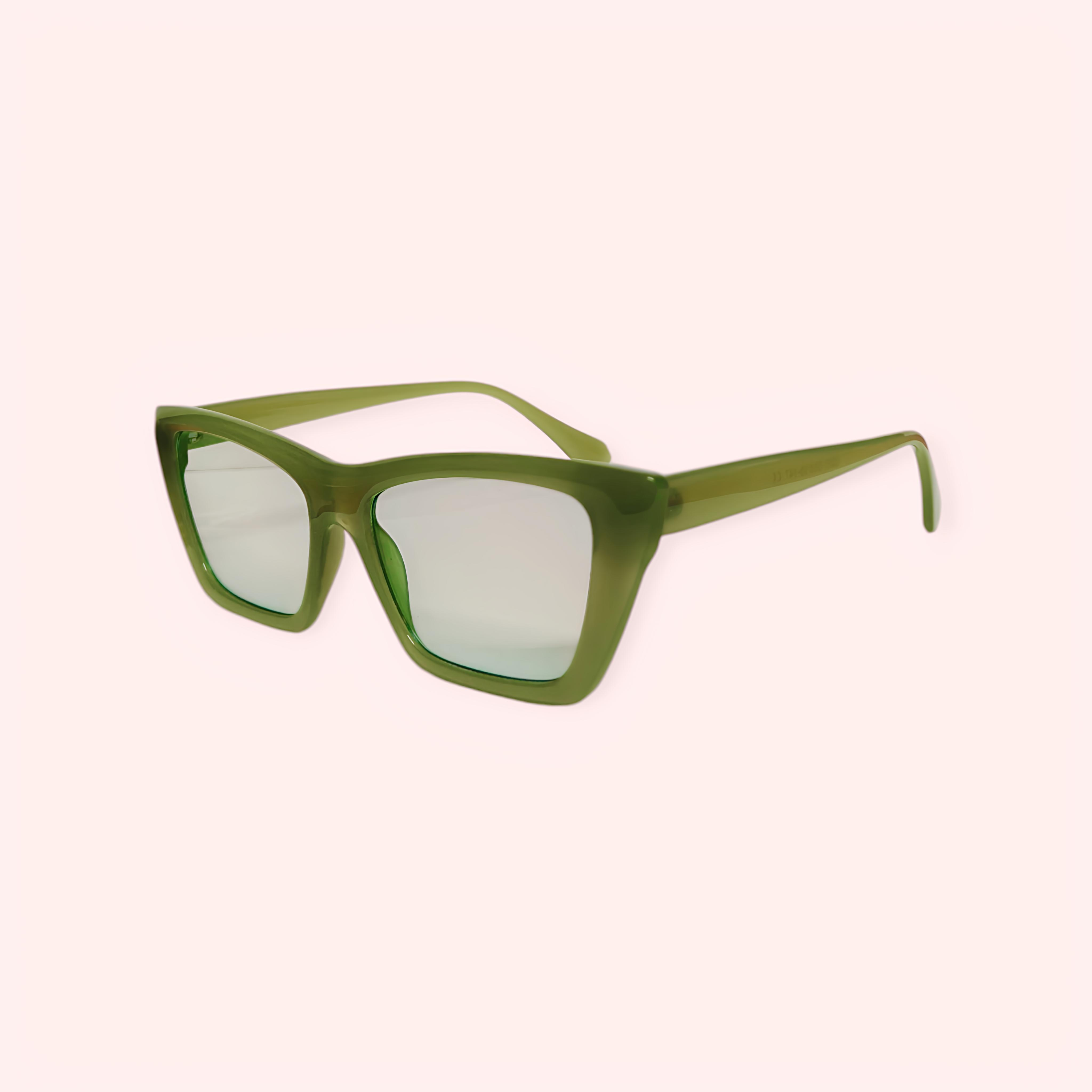 Green Cat-Eye Day/Night Sunglasses