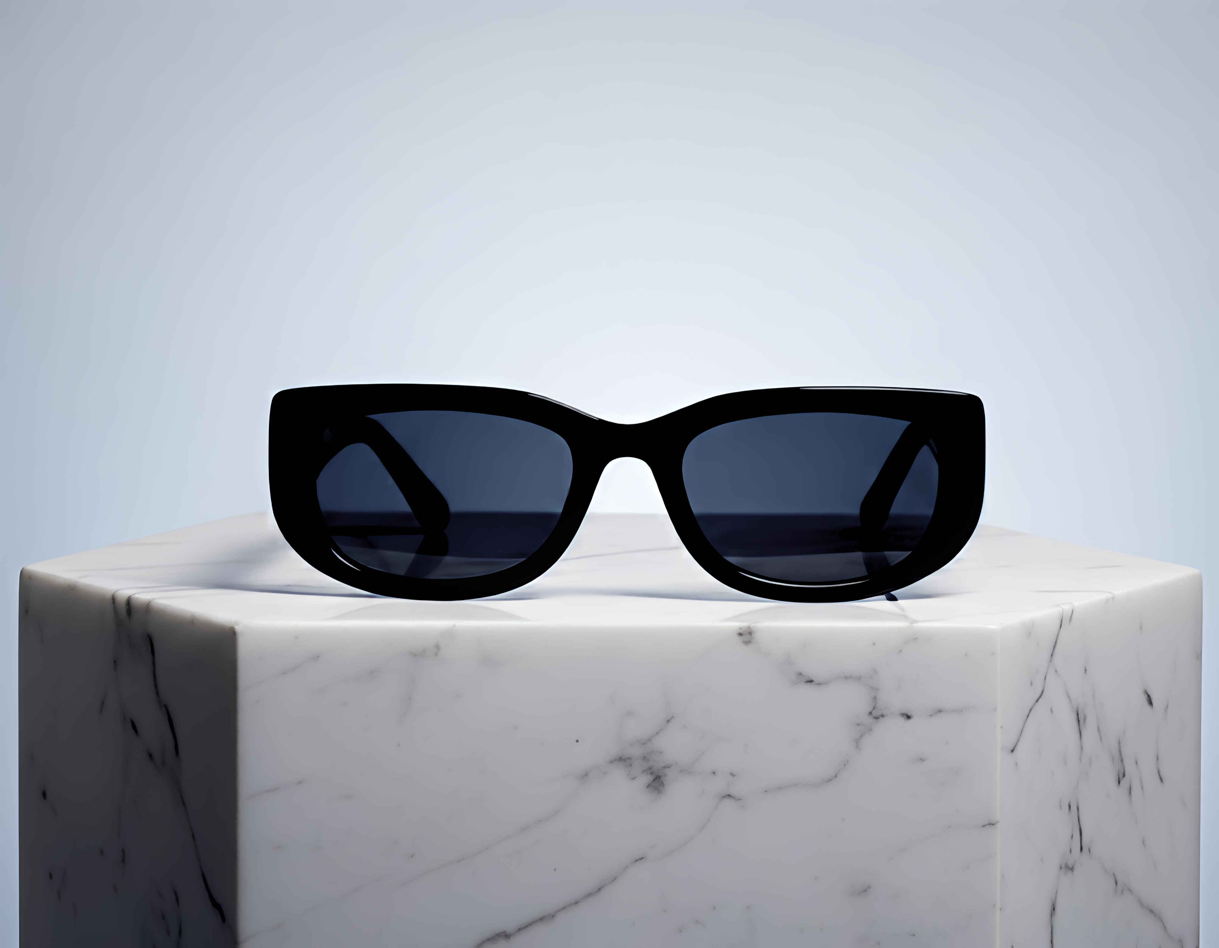 Bold Black Trendy Sunglasses