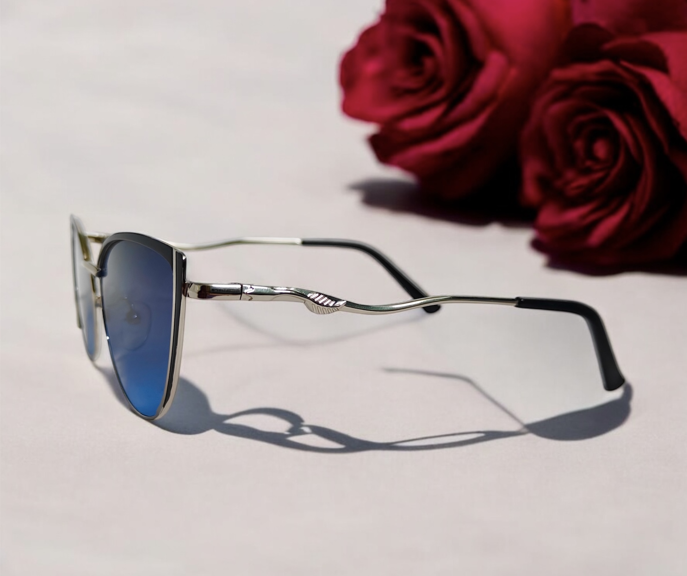 Classic Blue Cat Eye Sunglasses