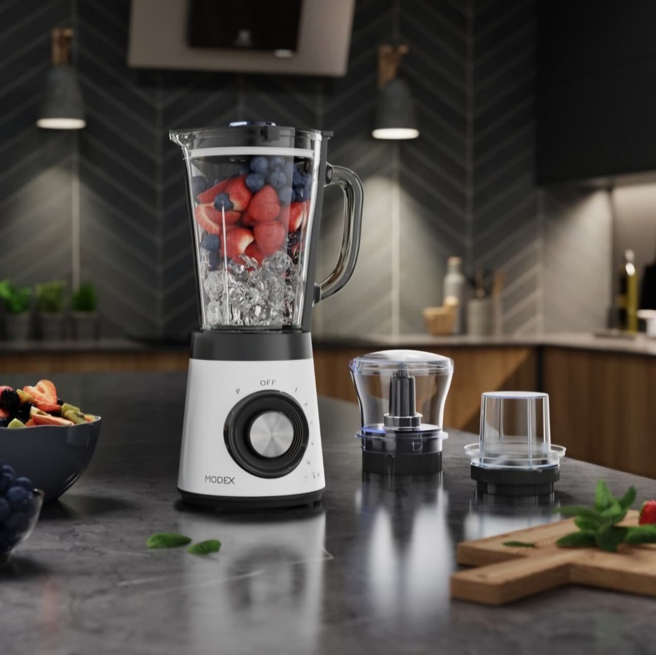 خلاط + محضرة طعام + طاحونة modex