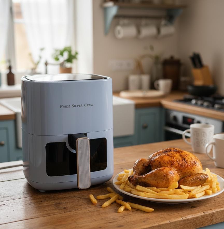 قلاية هوائية 5 لتر   pride silver crest  