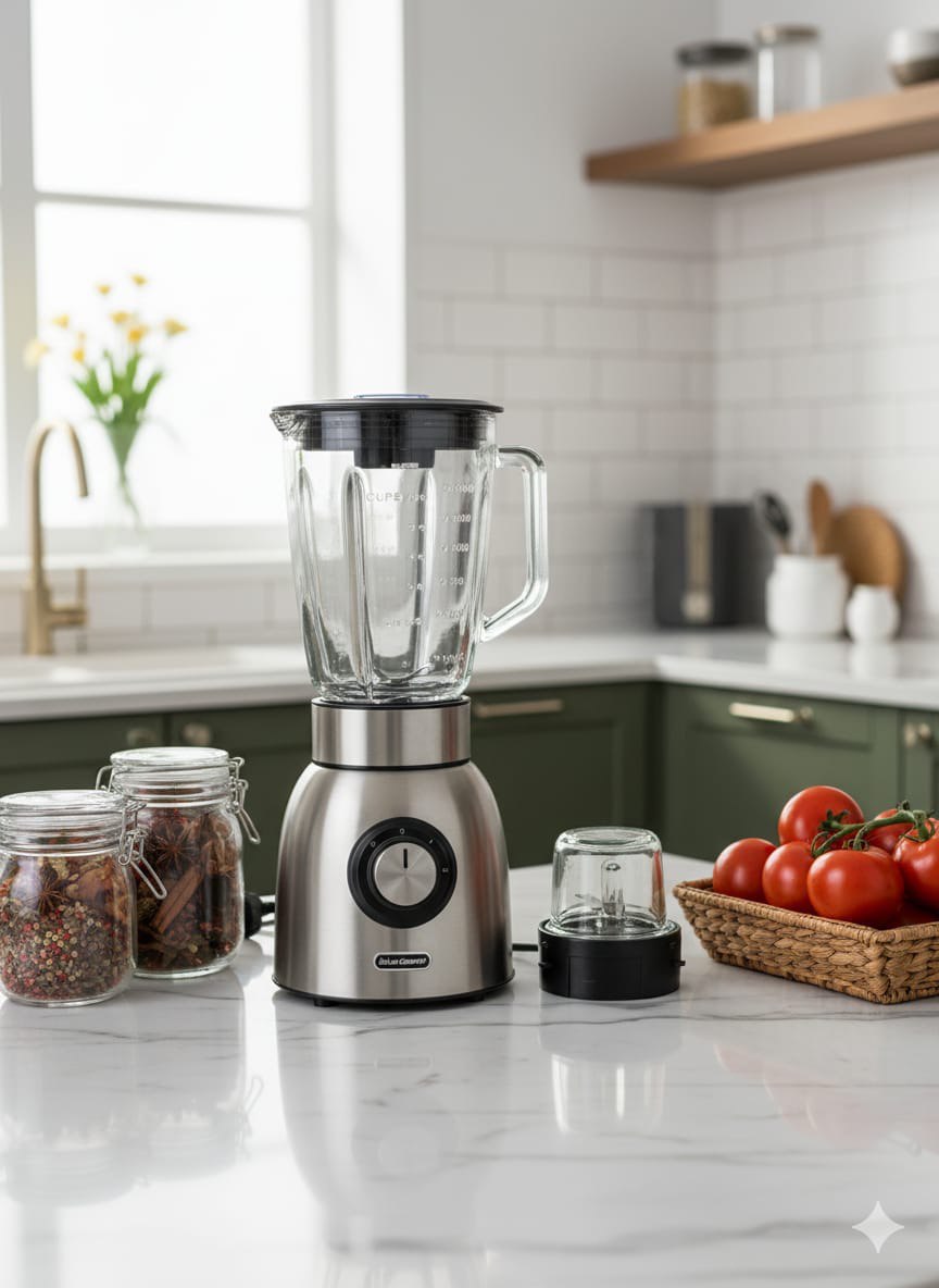 خلاج + طاحونة زجاج silver Germany 