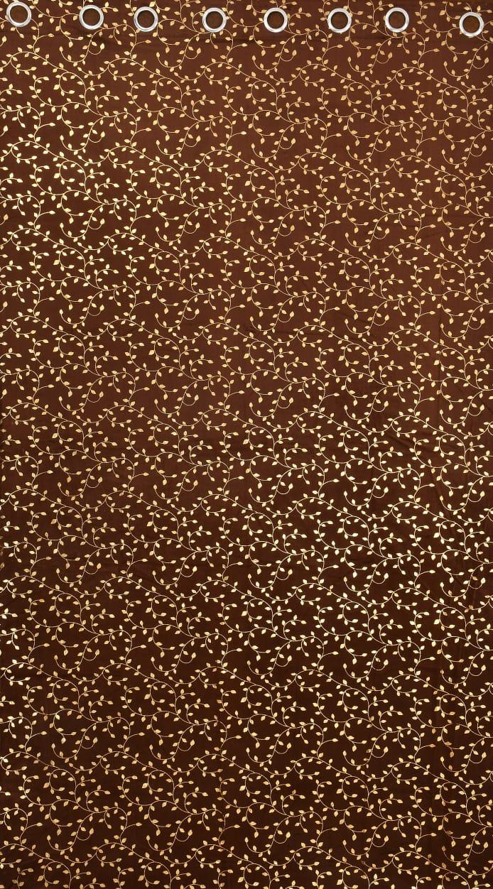 Heavy Velvet Fabric Luxury Looks Room Darkening Leaf Designer Curtains Pack of 1