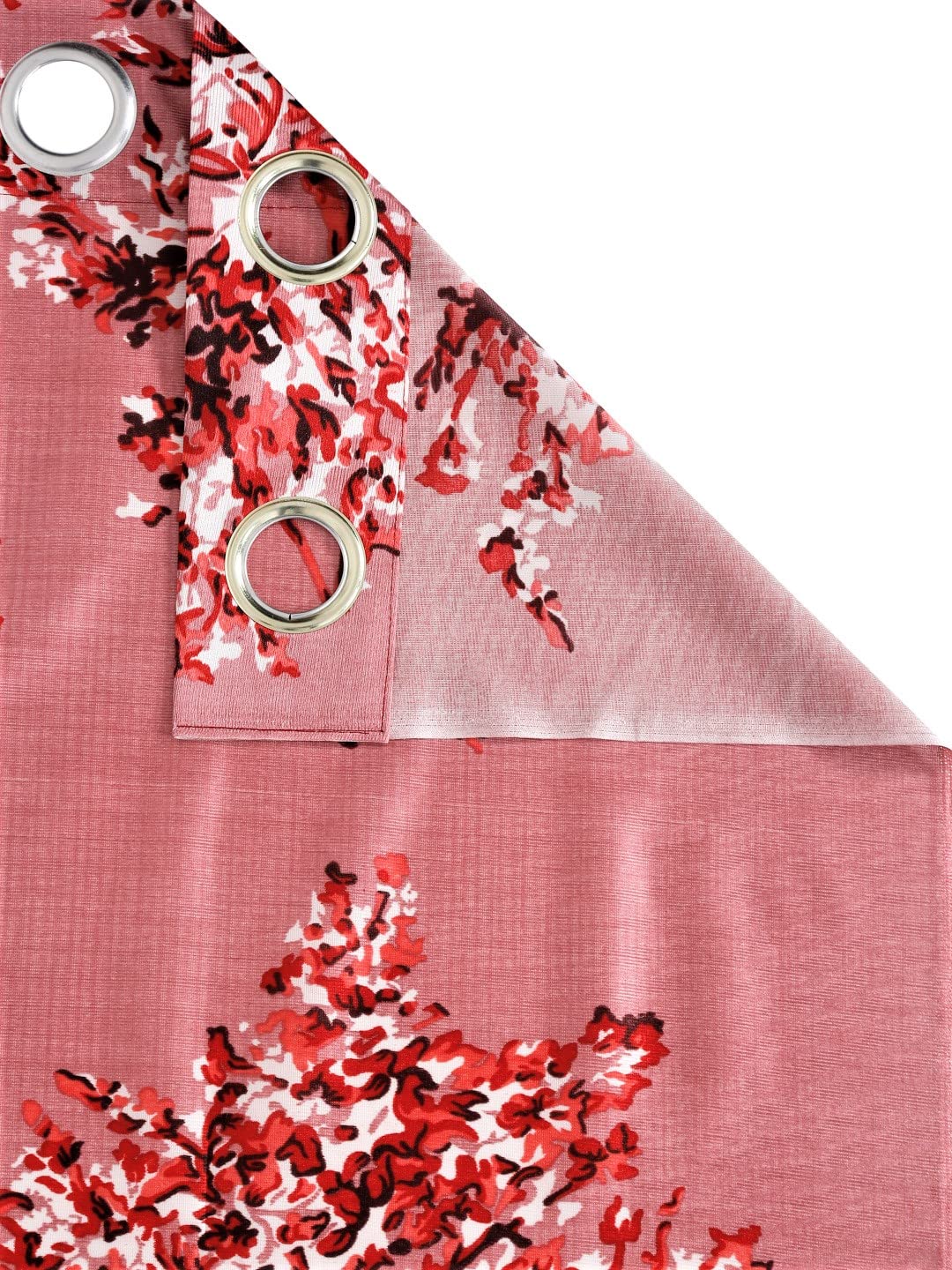 livingcreation Floral Printed Eyelet Polyester Curtains for Living Room & Bedroom | Set of 2  for Door/Window/Long Door