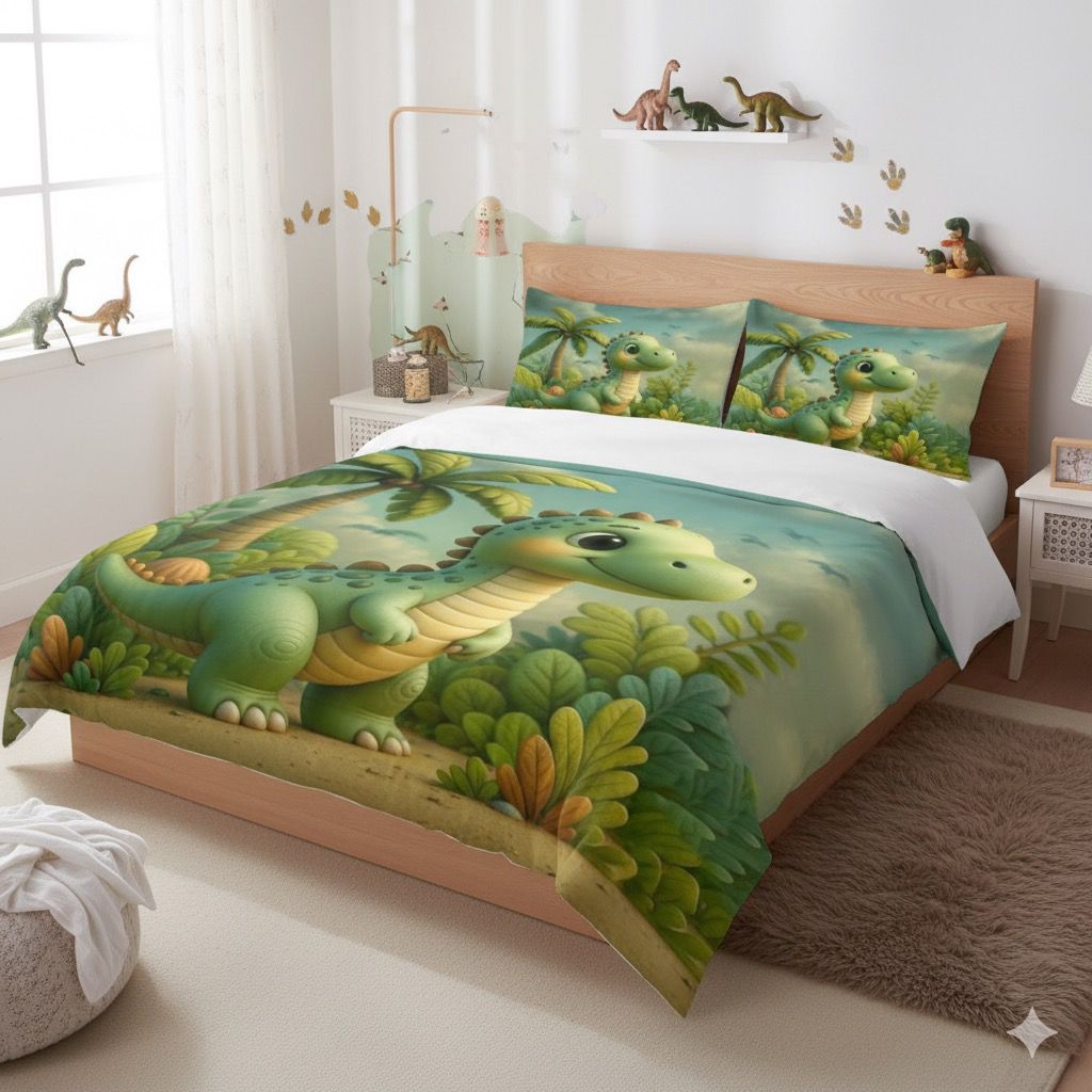 livingcreation Heavy 7D Digital Glace Cotton Printed Flat Double Bedsheet, and 2 Pillow Cover Without Joint II 400 TC,