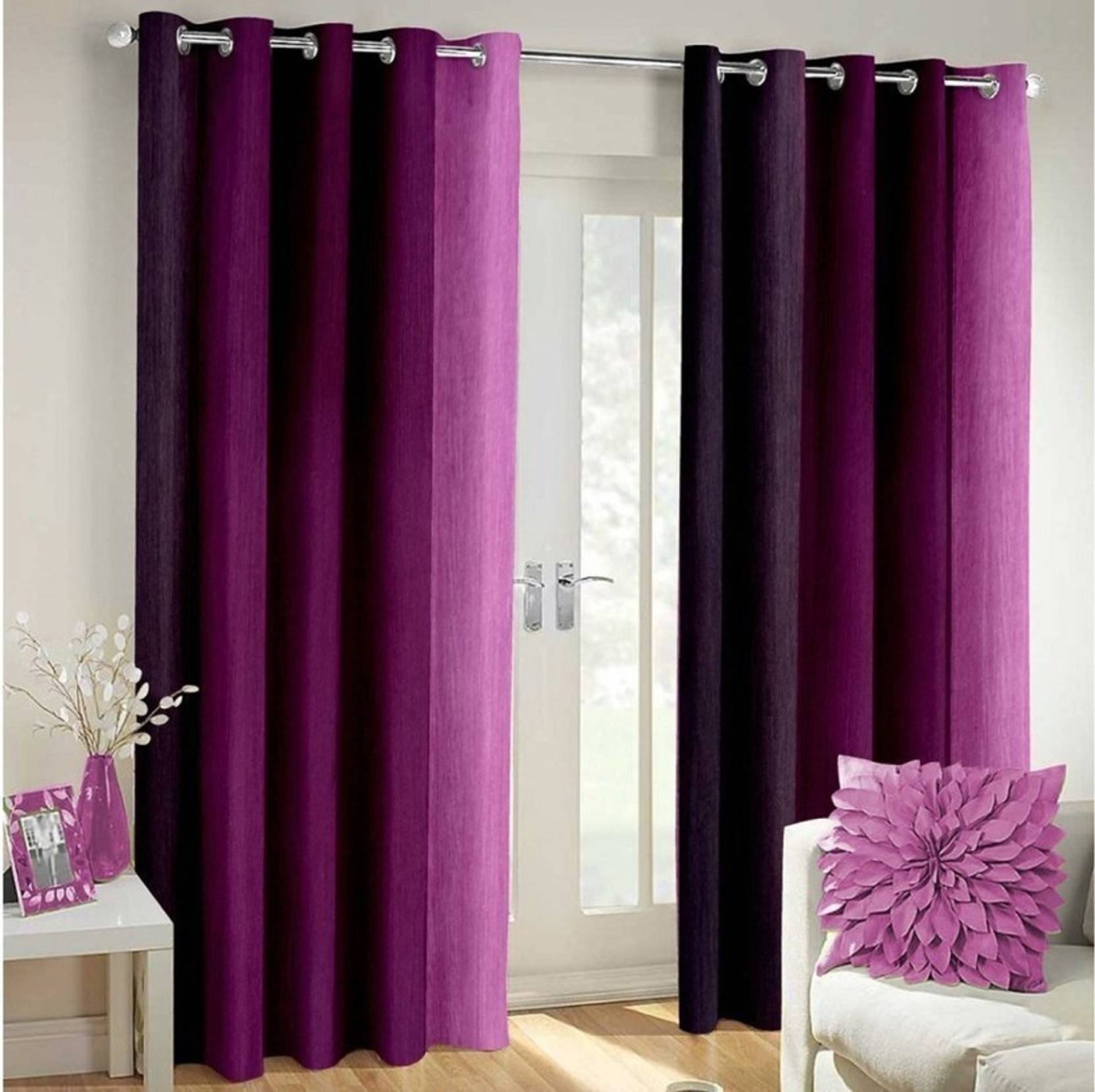 livingcreation Multishaded Room Darkening Polyester Eyelet Curtains for Living Room & Bedroom Pack of 1