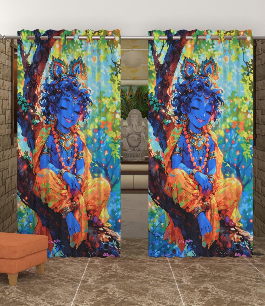 7D Digital Print Kids Room Polyester Curtains – Premium HD Cartoon Design (Pack of 2)