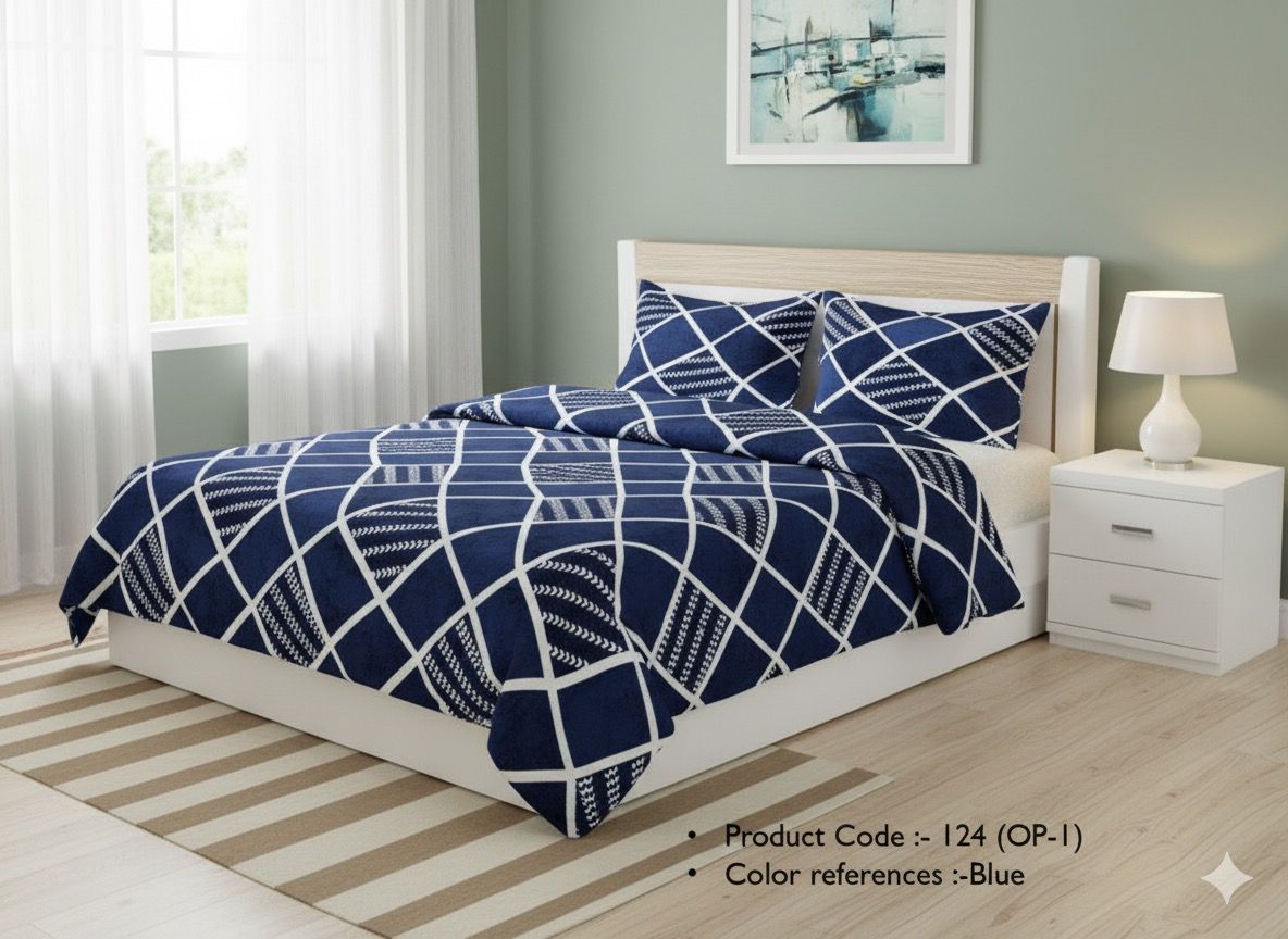 Premium King Size Warm Flannel Bedsheet Set | Soft & Cozy Winter Bed Sheet with 2 Pillow Covers | 90x100 Inches