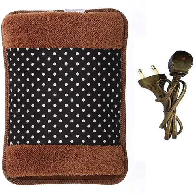 livingcreation Premium Velvet Electric Hot Water Bag with Fast Heating & Soft Plush Comfort