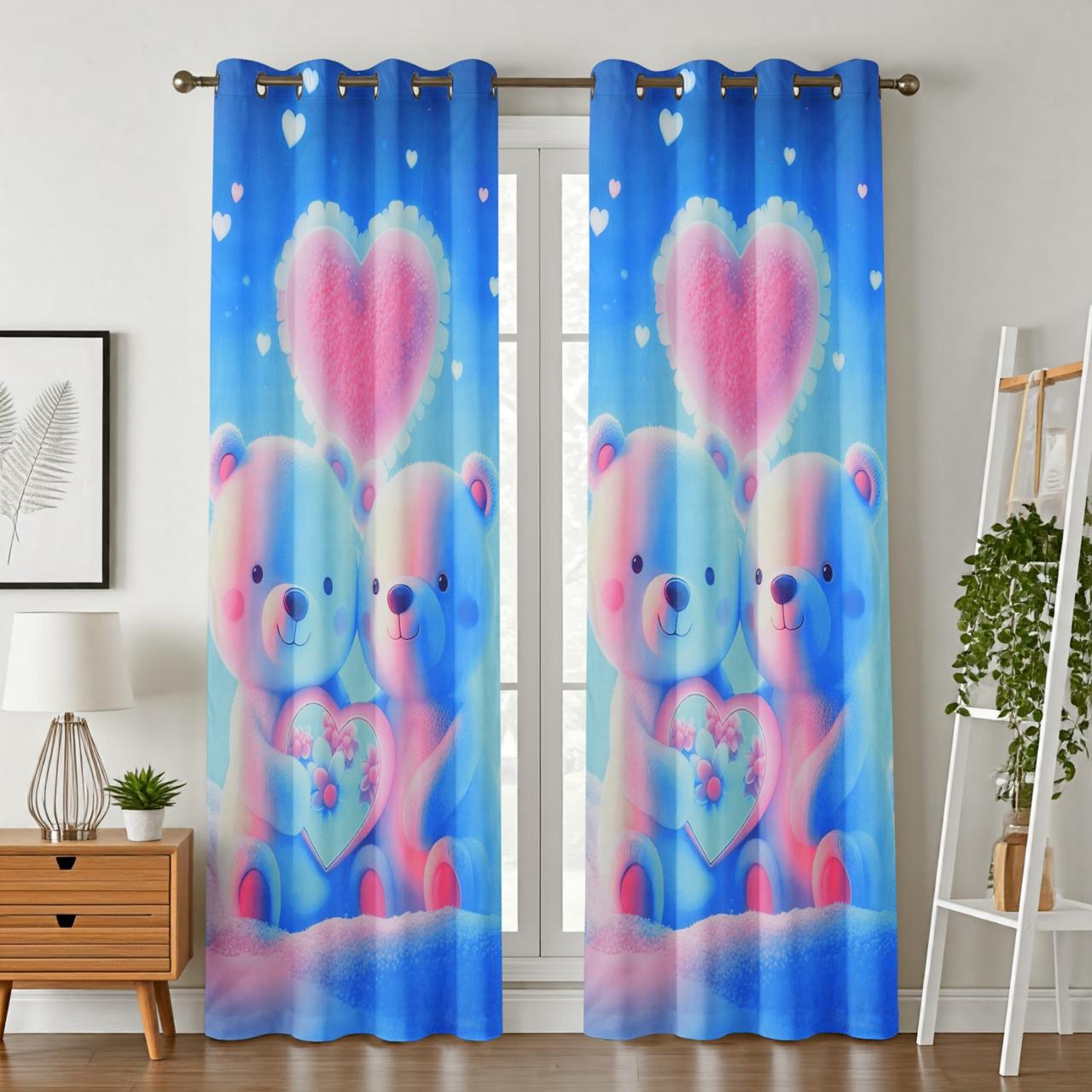 7D Digital Print Kids Room Polyester Curtains – Premium HD Cartoon Design (Pack of 2)