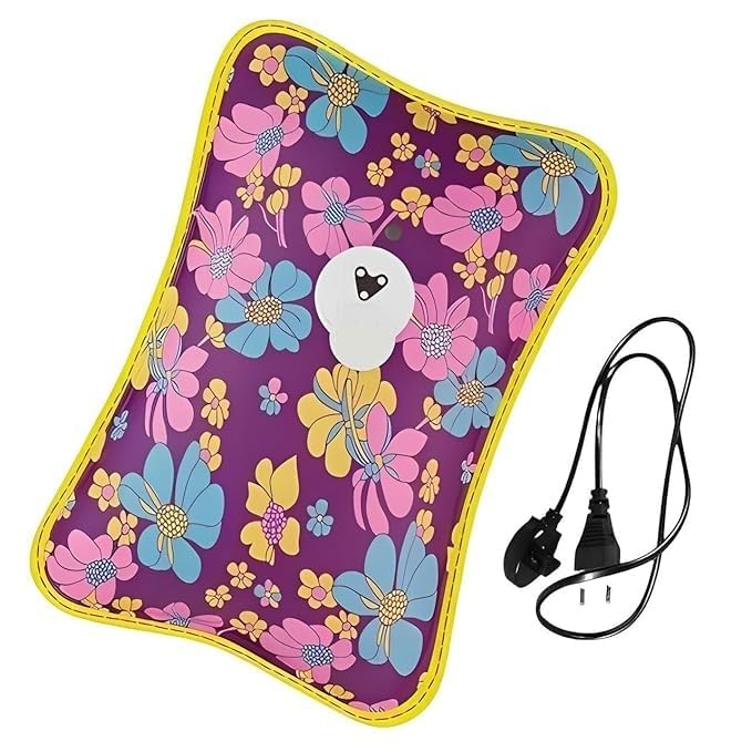 livingcreation Premium PVC Electric Hot Water Bag – Fast Heating & Reusable Pain Relief Pack
