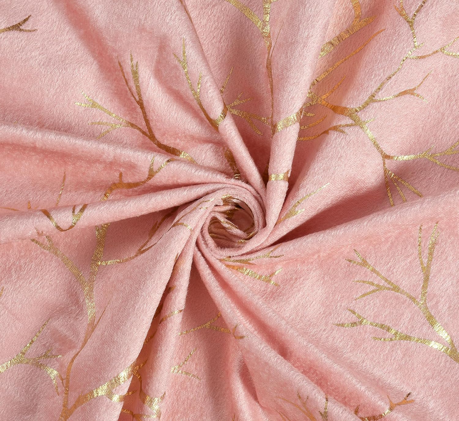 livingcreation Heavy Velvet Fabric Luxury Looks Room Darkening Floral Designer Curtains Pack of 2