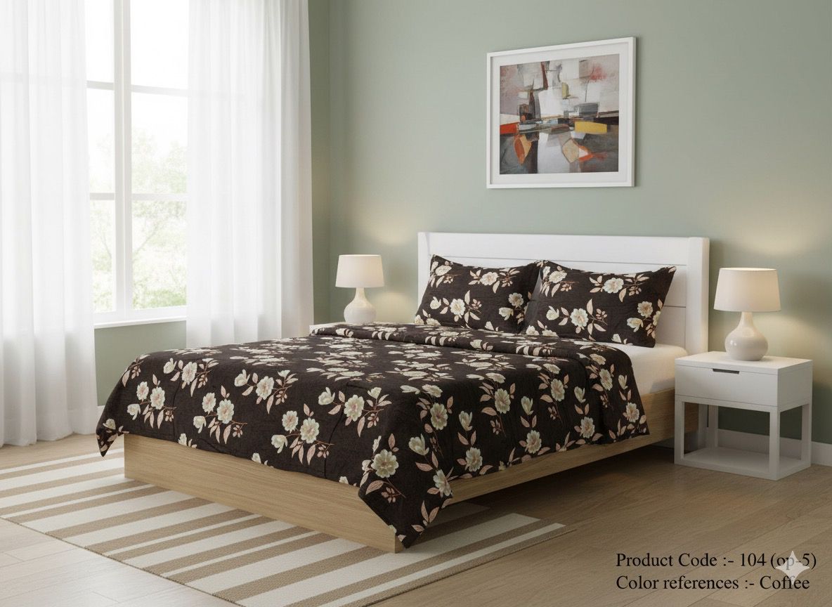 Premium King Size Warm Flannel Bedsheet Set | Soft & Cozy Winter Bed Sheet with 2 Pillow Covers | 90x100 Inches