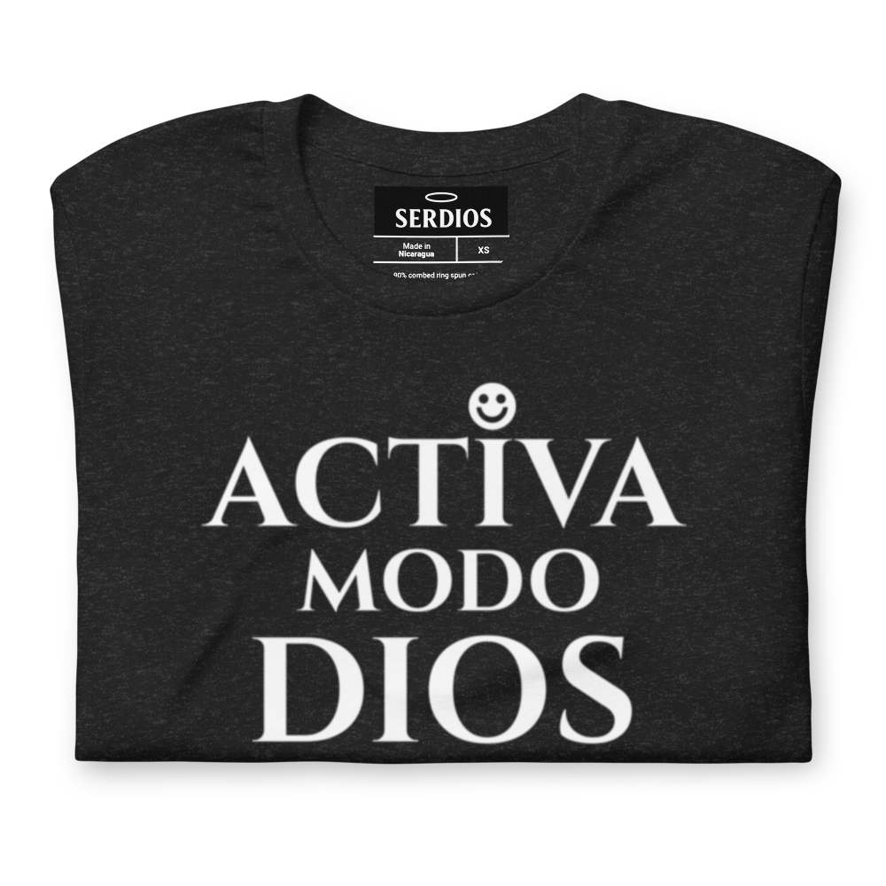 SERDIOS – ACTIVA MODO DIOS | Camiseta negra unisex