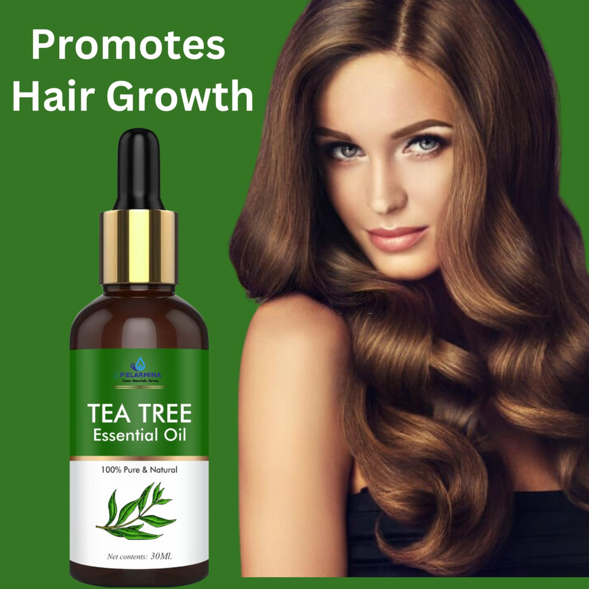 PÍELARMINA Tea Tree Essential Oil For Hair, Skin & Face Acne Care | Promote Hair Growth | Aromatherapy | Women & Men | 30 Ml (Pack of 1)