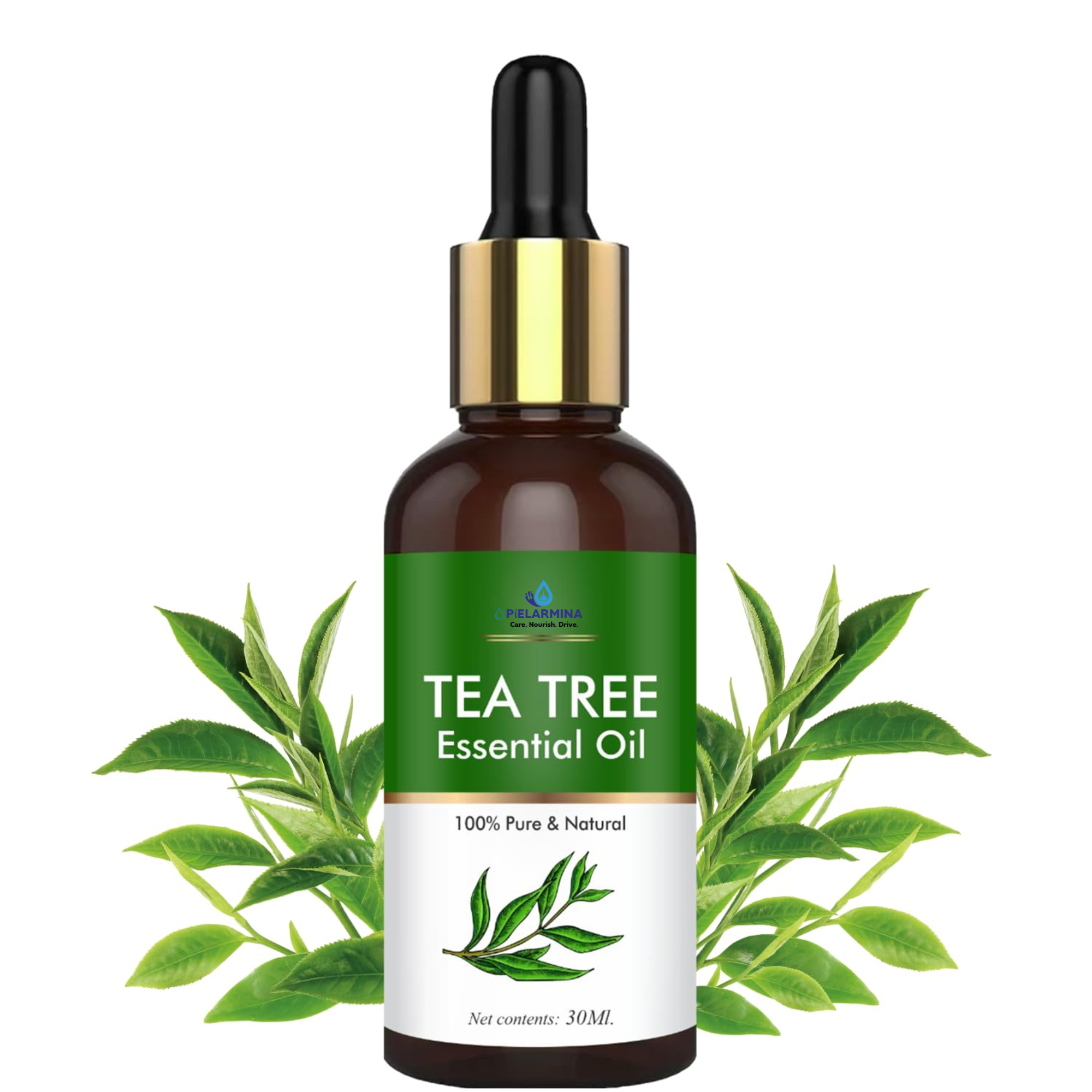 PÍELARMINA Tea Tree Essential Oil For Hair, Skin & Face Acne Care | Promote Hair Growth | Aromatherapy | Women & Men | 30 Ml (Pack of 1)