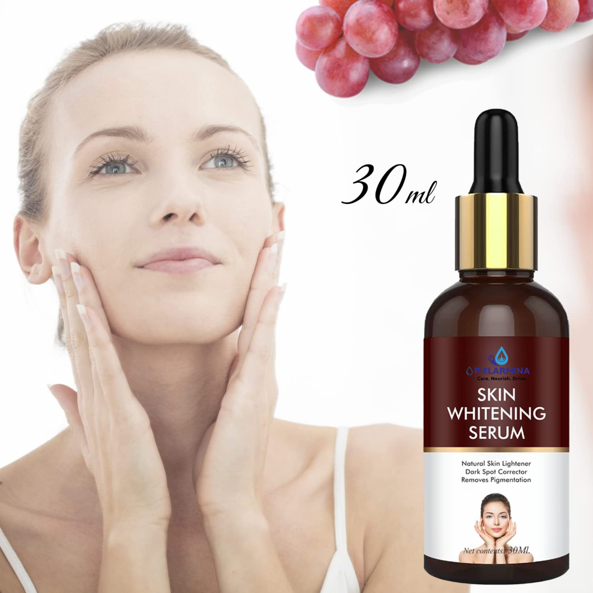 PÍELARMINA Face Serum Vitamin C For Glowing Skin With Hylauronic Acid, Skin & Face Whitening and Brightening Serum For Pigmentation and Dark Spot For Women & Men 30 ml (Pack of 1)