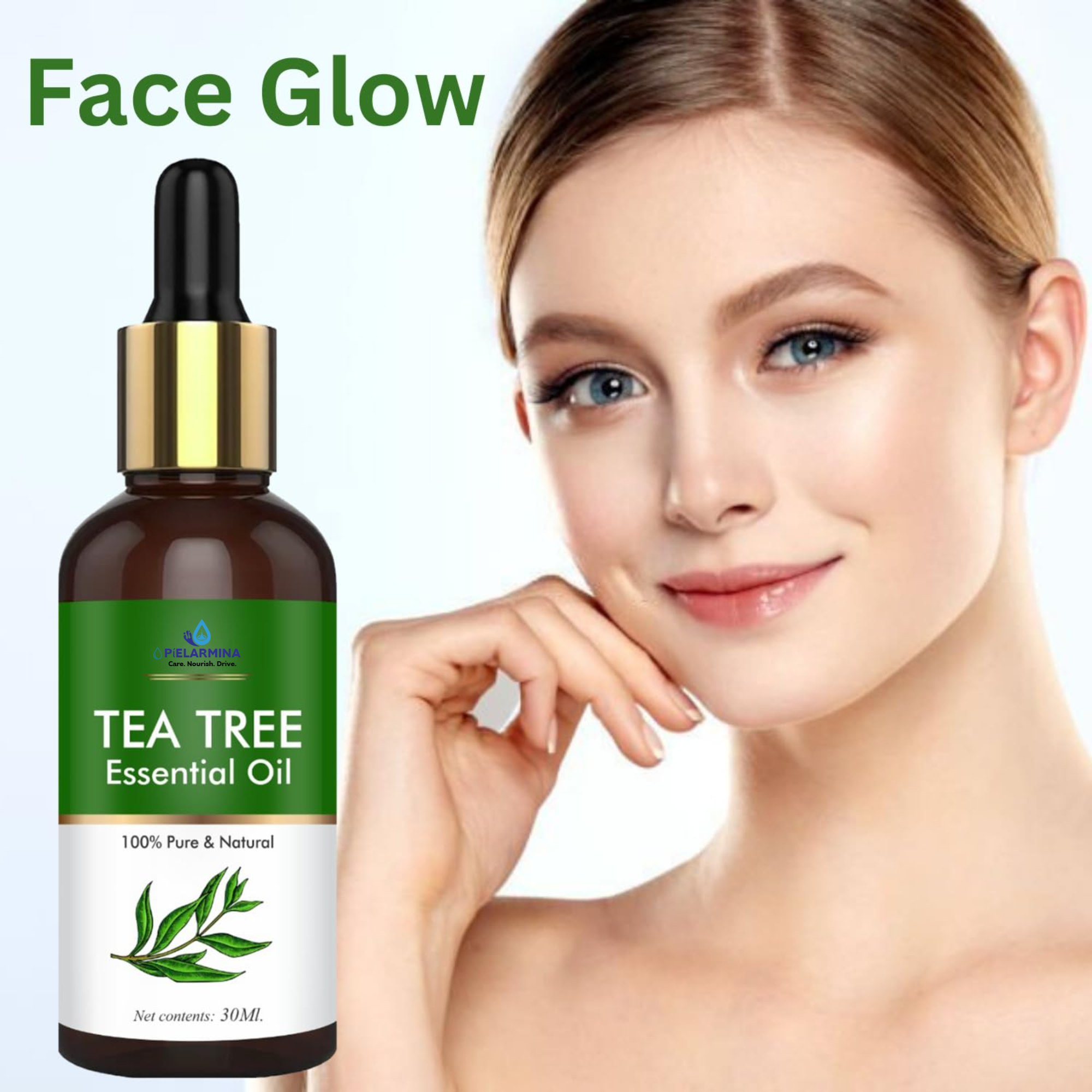 PÍELARMINA Tea Tree Essential Oil For Hair, Skin & Face Acne Care | Promote Hair Growth | Aromatherapy | Women & Men | 30 Ml (Pack of 1)