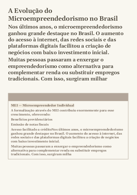 Micro Empreendedorismo