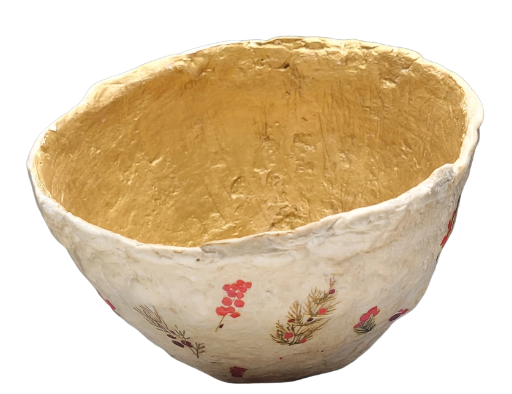 Papier Mâché Clay Bowl
