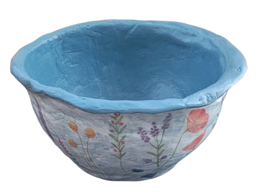 Papier Mâché Clay Bowl