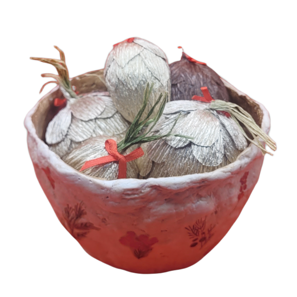 Papier Mâché Clay Bowl