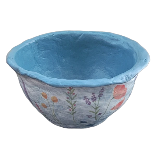 Papier Mâché Clay Bowl