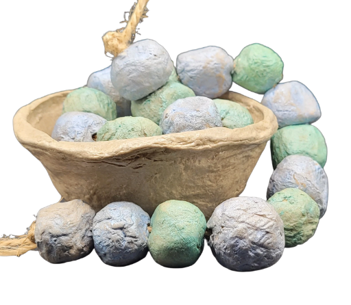 Handmade Paper Mâché Clay Beads