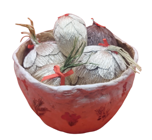 Papier Mâché Clay Bowl