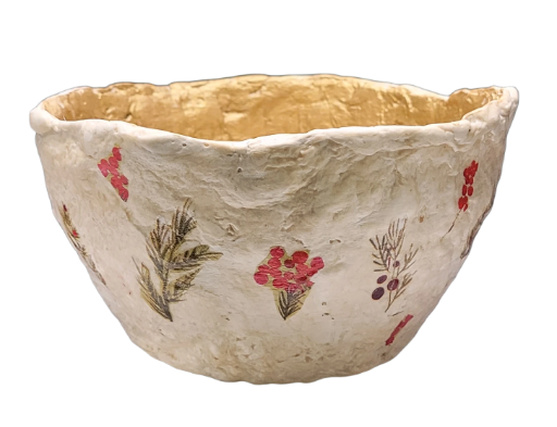Papier Mâché Clay Bowl