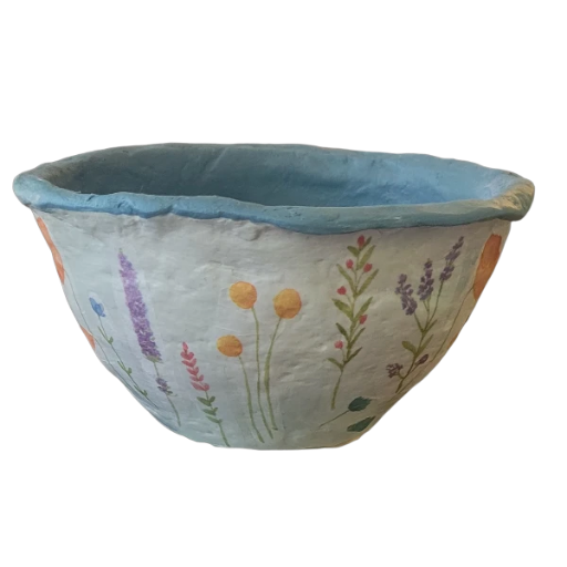 Papier Mâché Clay Bowl