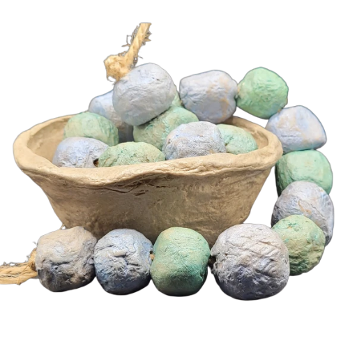 Handmade Paper Mâché Clay Beads