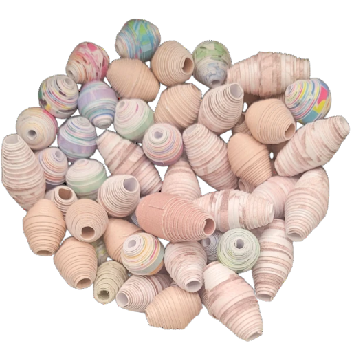Hand Rolled Recycled Paper Beads