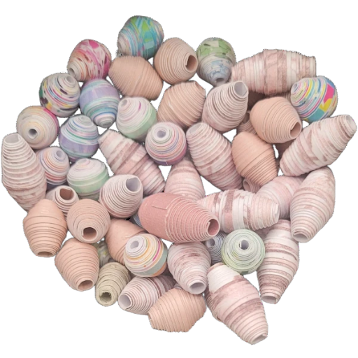 Hand Rolled Recycled Paper Beads