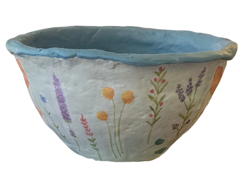 Papier Mâché Clay Bowl