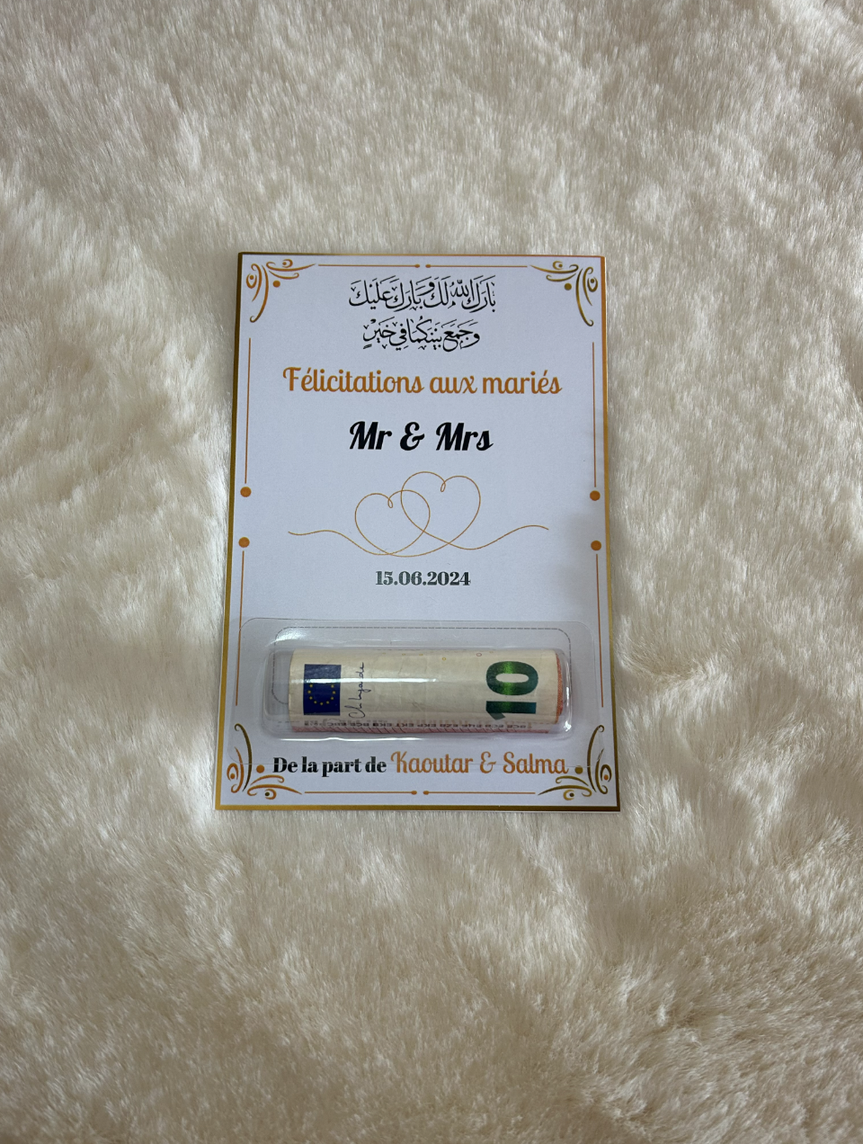 Carte porte-argent Mariage - personnalisable