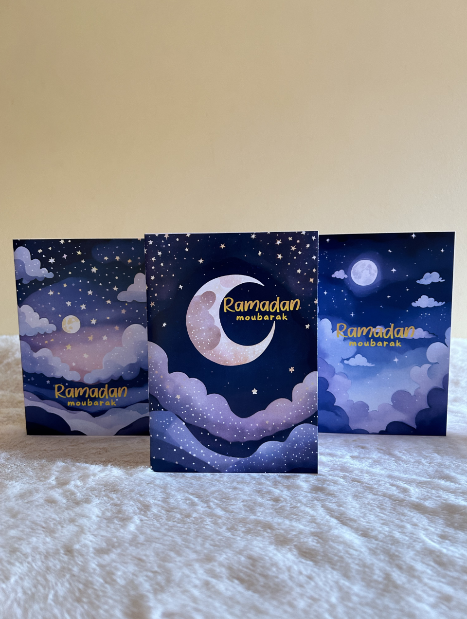 Pack de 3 cartes de voeux Ramadan Moubarak