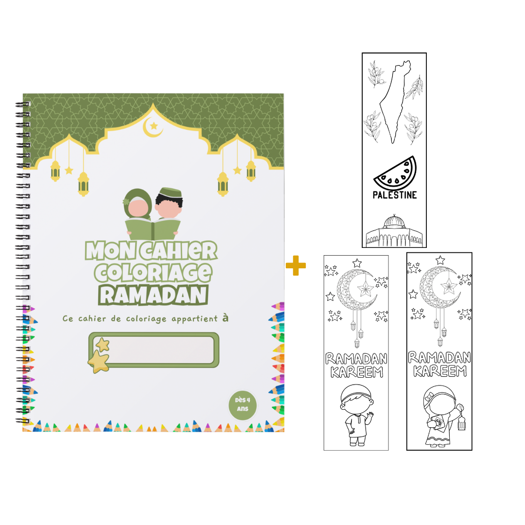 Mon Cahier Coloriage Ramadan - 34 coloriages + Bonus Exclusif
