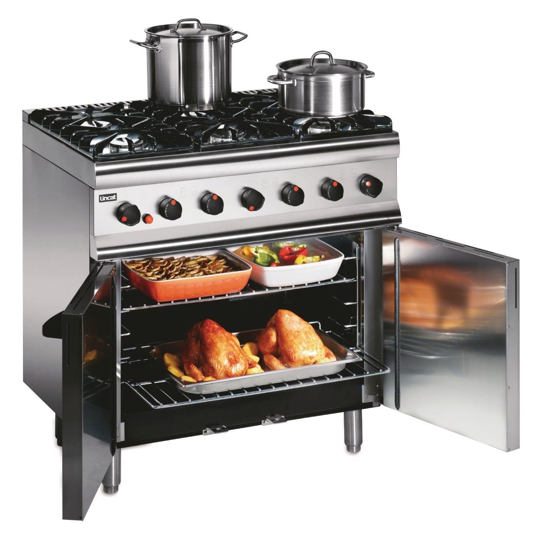 Stainless Steel Gas Range with Oven