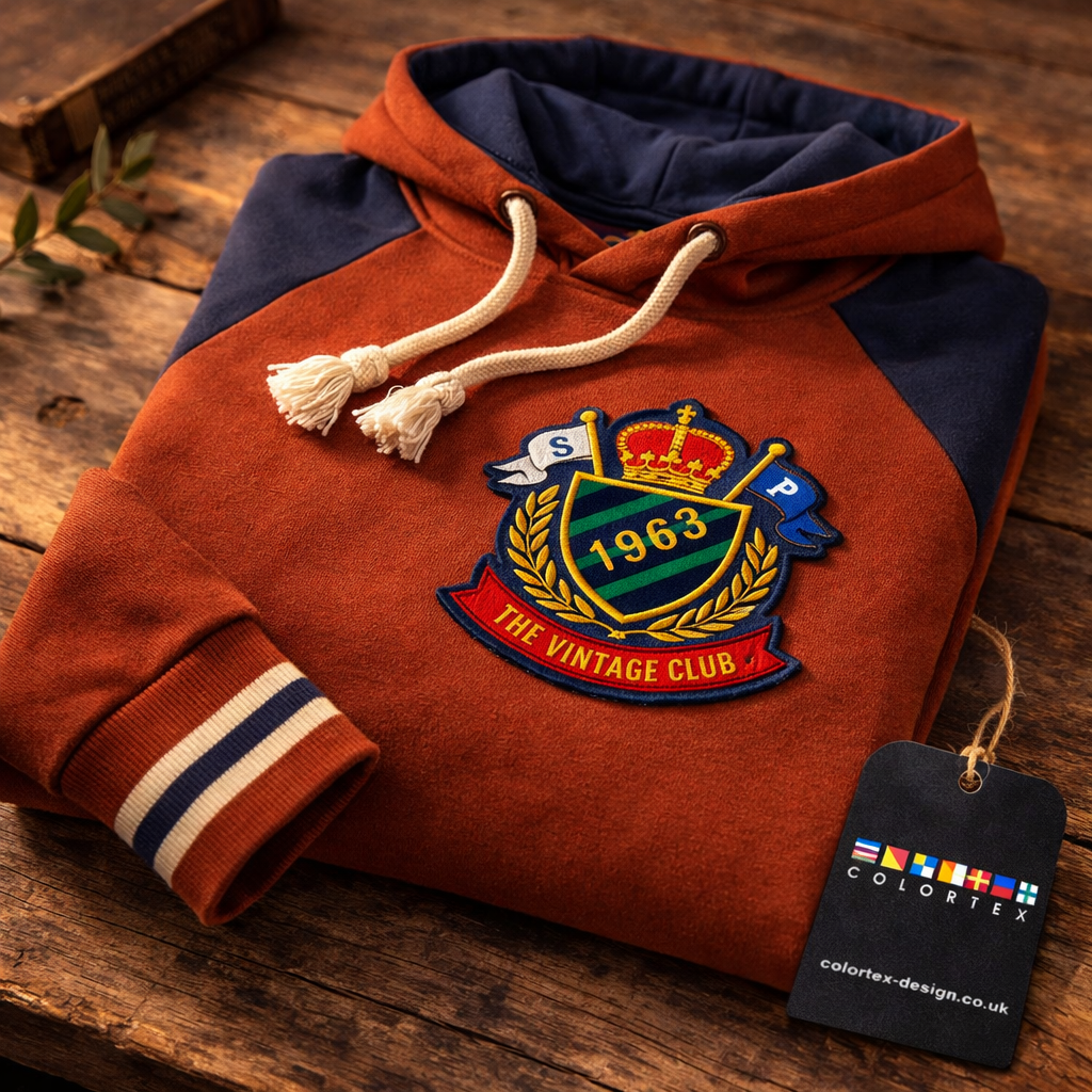 Суитшърт с качулка Honor Crest в цвят керемида