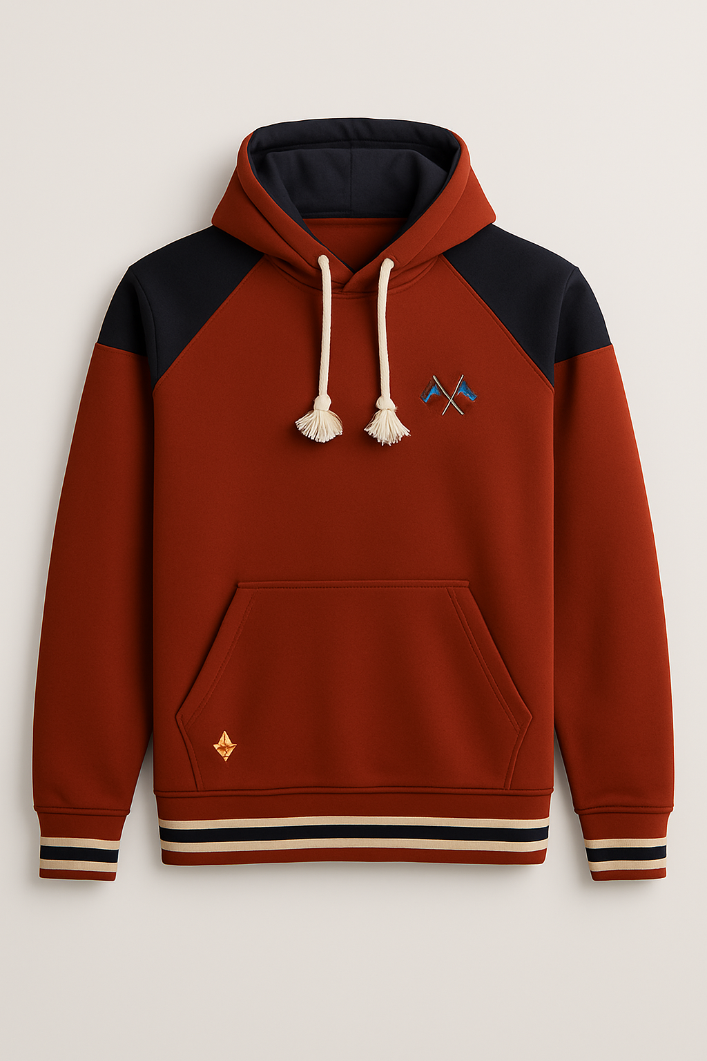Rust Colored Honor Crest Hoodie