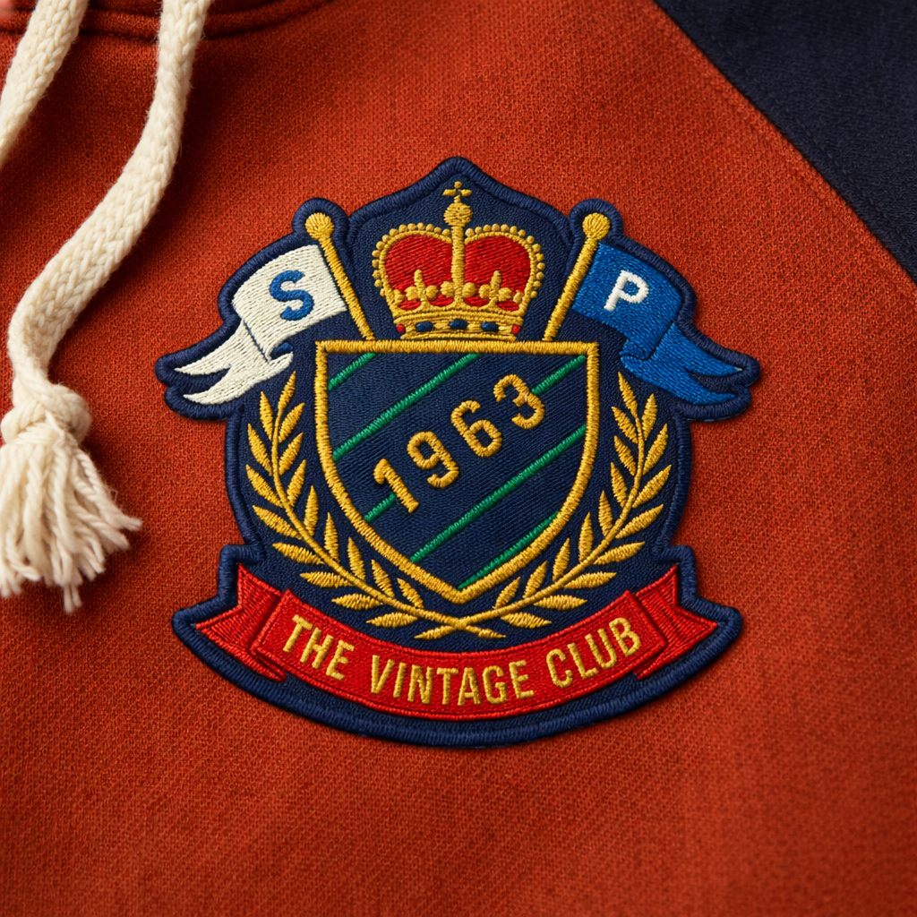 Суитшърт с качулка Honor Crest в цвят керемида