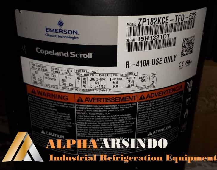Copeland Scroll Compressor ZP182KCE-TFD-522