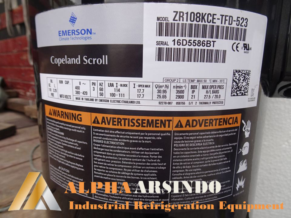 Copeland Scroll Compressor ZR108KCE-TFD-523