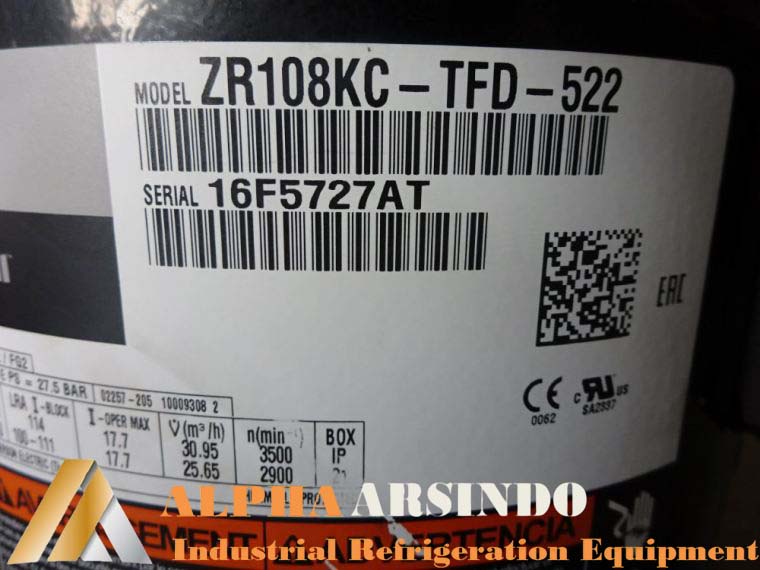 Copeland Scroll Compressor ZR108KC-TFD-522