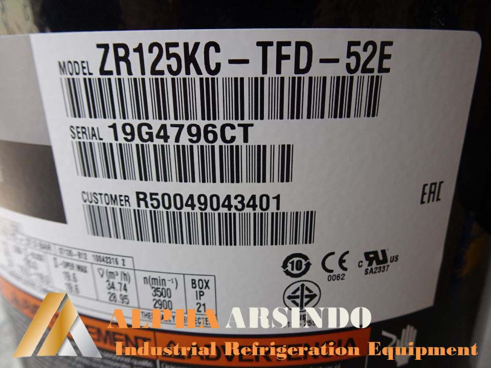 Copeland Scroll Compressor ZR125KC-TFD-52E