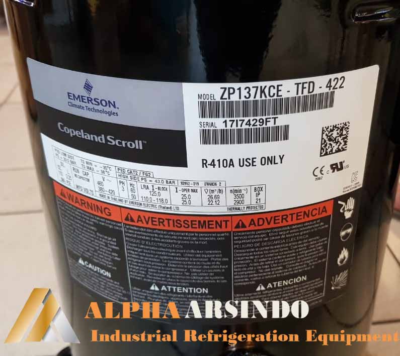 Copeland Scroll Compressor ZP137KCE-TFD-422