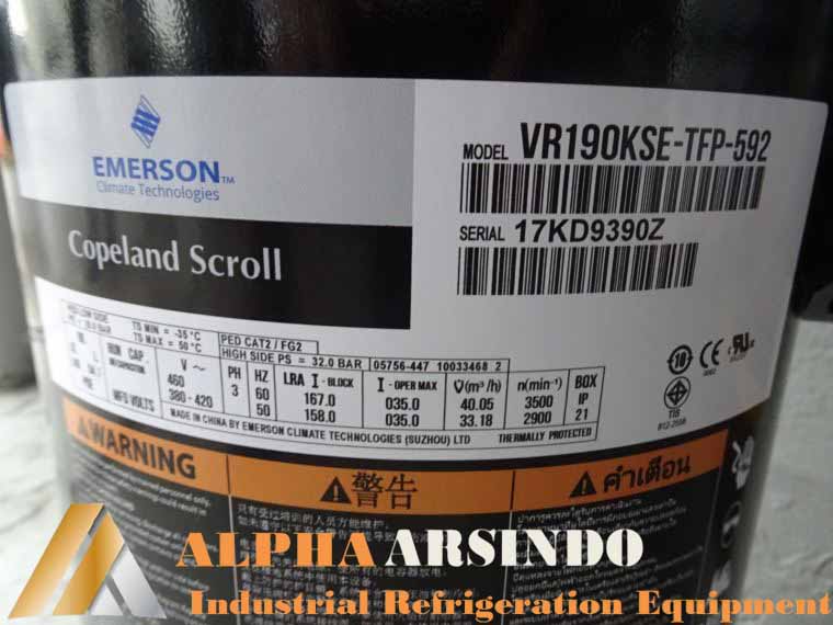 Copeland Scroll Compressor VR190KSE-TFP-592