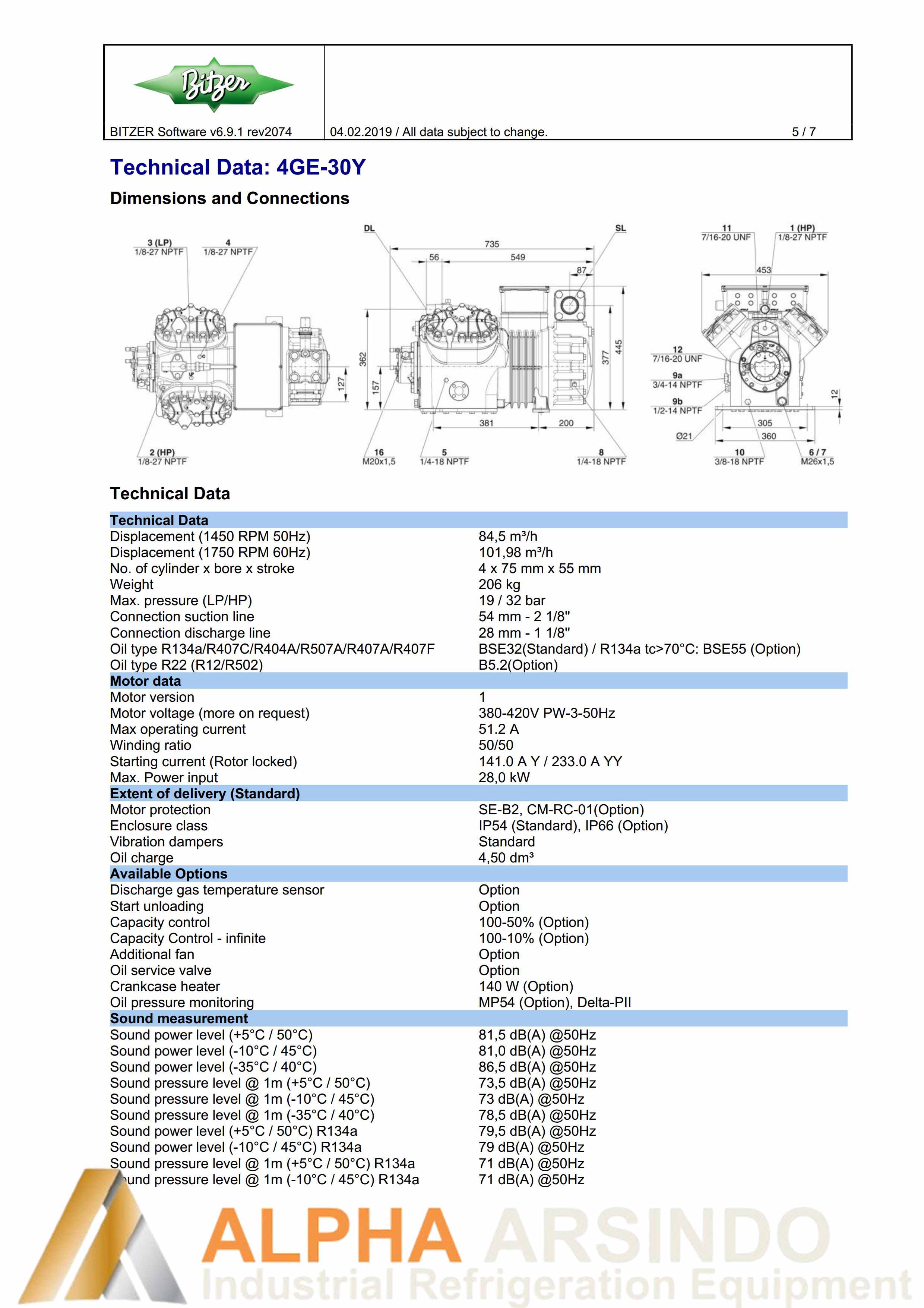 Bitzer Compressor 4GE-30Y-40P